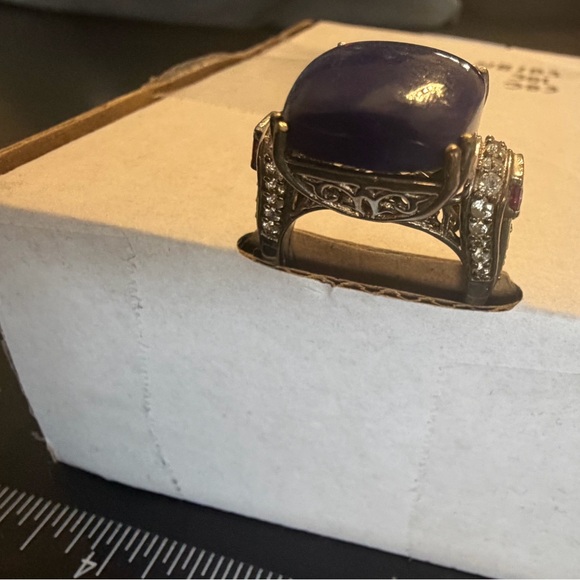 Chuck Clemency Lapis ring Sterling Size 10 - Picture 5 of 5